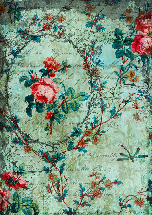 Sweet and Sassy Vintage Floral - Rice Paper