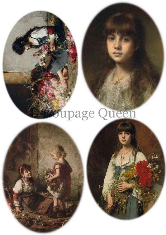 Dainty and the Queen- Alexei Harlamoff Paintings Rice Paper A3