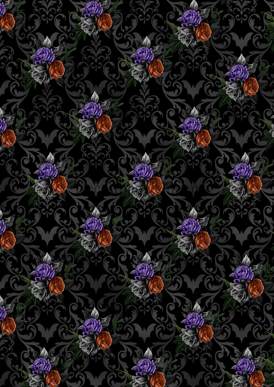 Halloween Floral - Rice Paper A3