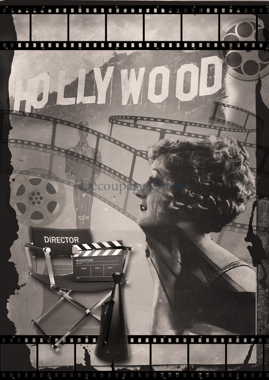 Hollywood A4 Rice Paper Decoupage Queen
