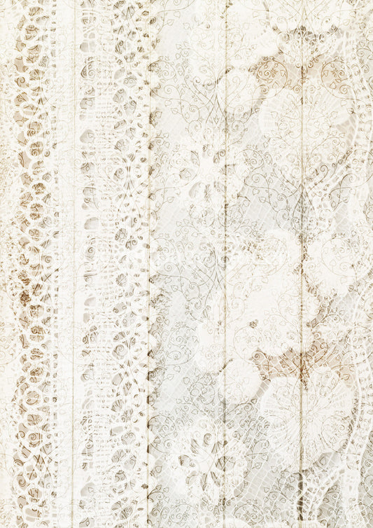 Lace Textures A4 Rice Paper Decoupage Queen