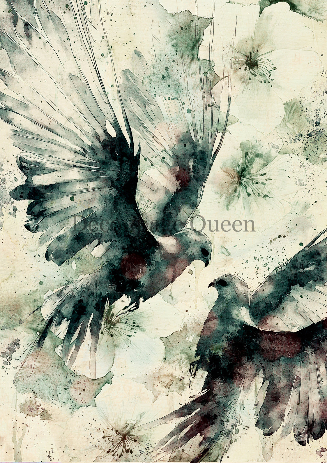 Andy Skinner Wings of the Dove - A4 Rice Paper Decoupage Queen
