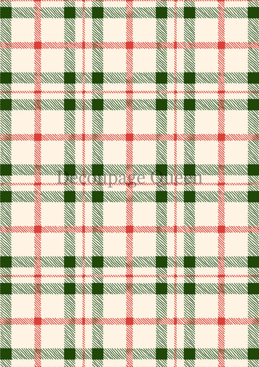 Christmas Plaid A3 Decoupage Queen