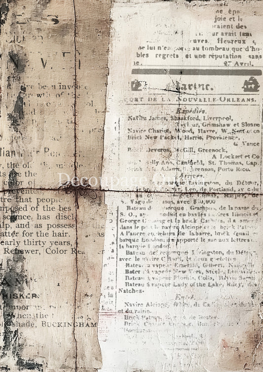 Cottage Scraps Rice Paper A3