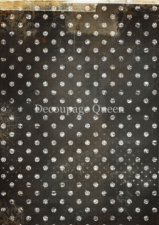 Black & White Dots Rice Paper A3