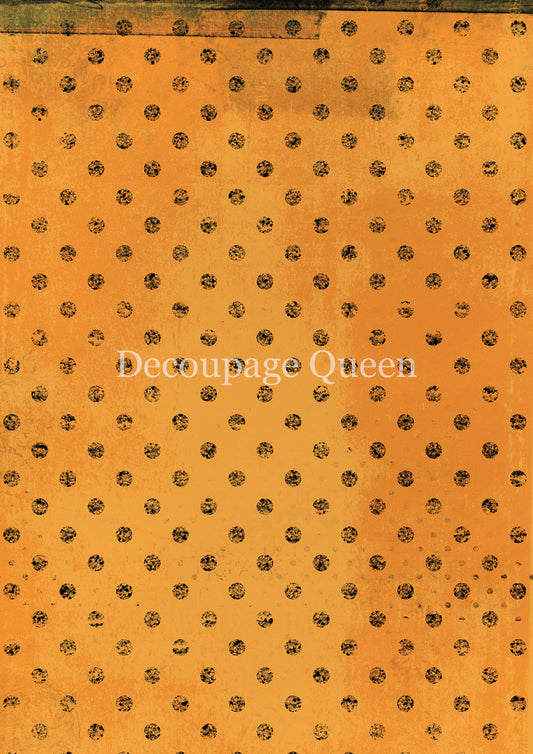 Orange Dots Rice Paper A3
