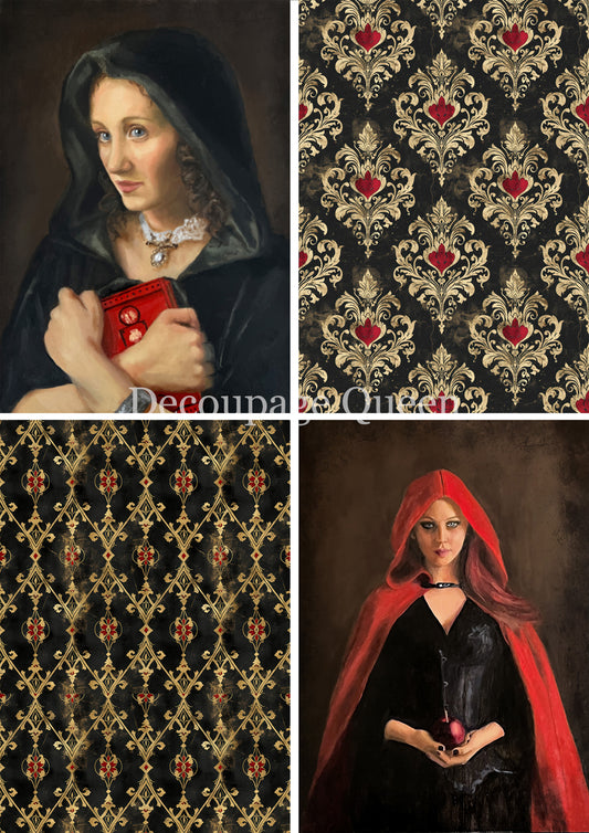 Teresa Rene Art Dark Secrets 4 Pack -A4 Rice Paper