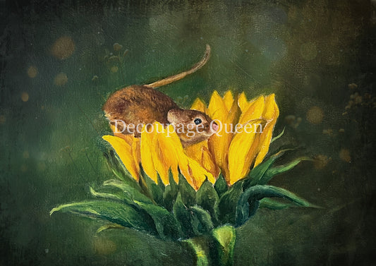 Teresa Rene Art Curious Mouse Rice Paper A3