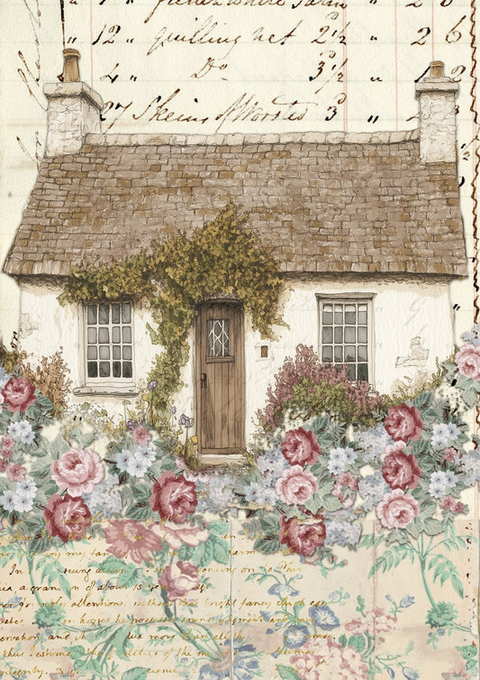 Garden Cottage - Decoupage Queen - Ellen J Goods Rice Paper A3