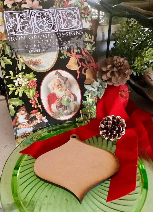 Today Only: Free Ornament Gift!  IOD - Christmas Joy TRANSFER 8 x 12” PAD