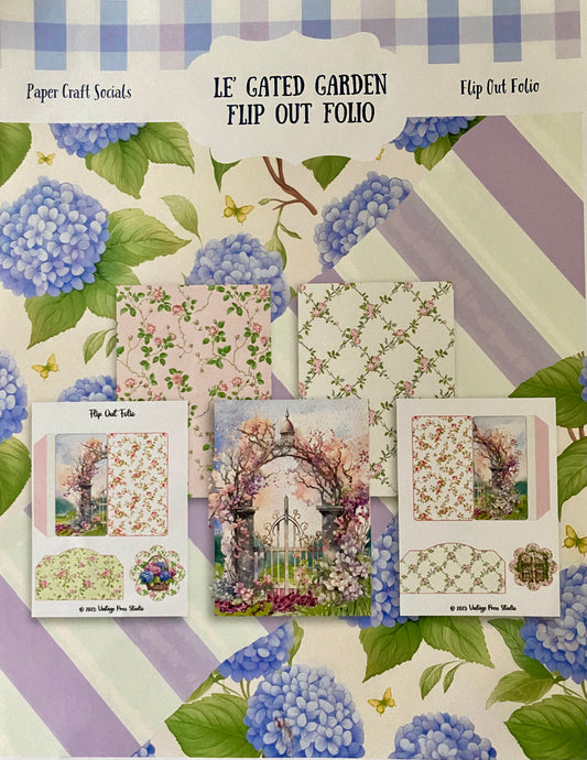 Le Gated Garden Folio- Paper Craft Socials - Online Workshop & Kit