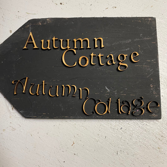 Autumn Cottage - mini wood cut outs - DIY