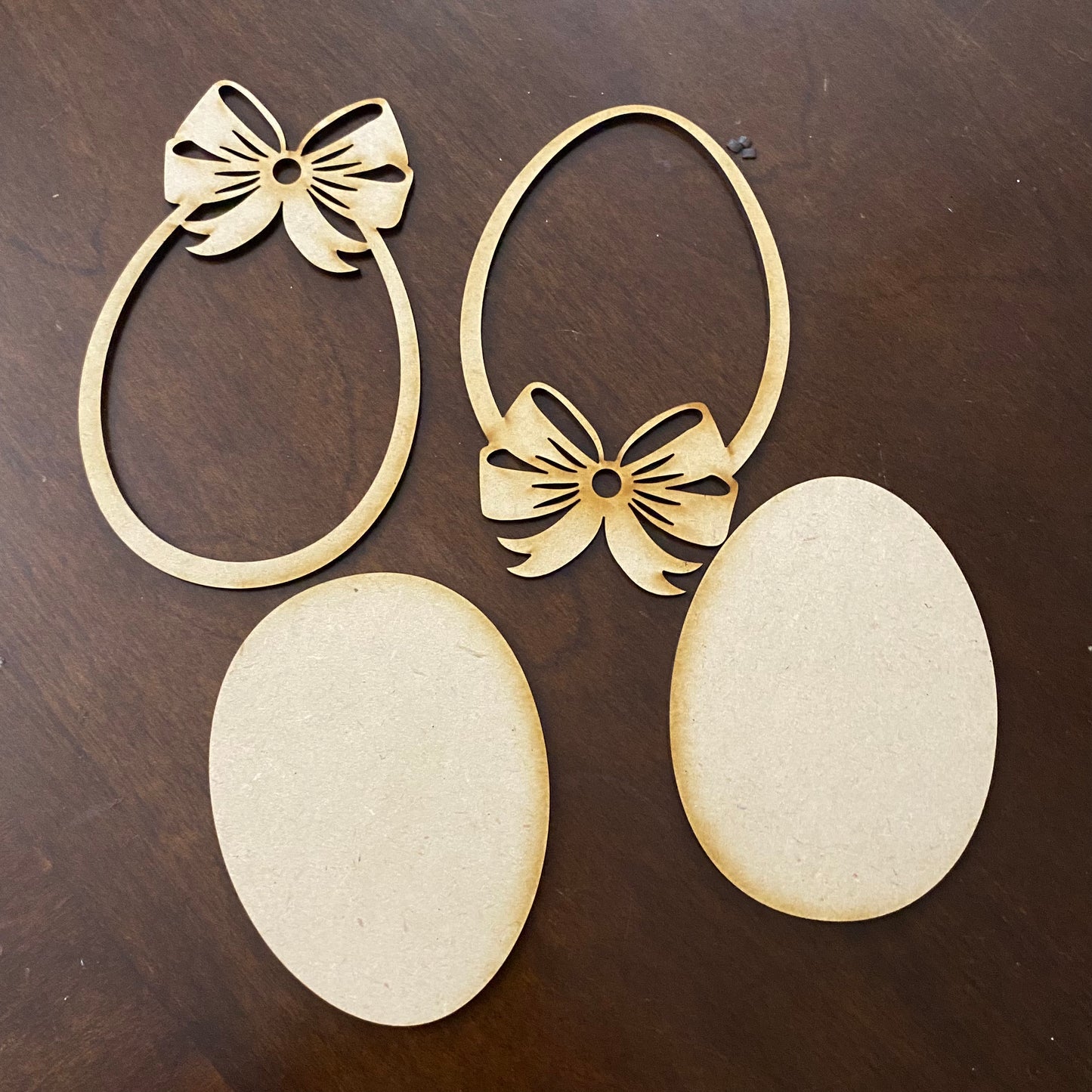 Set of 2 Easter Egg Ornaments with Bows