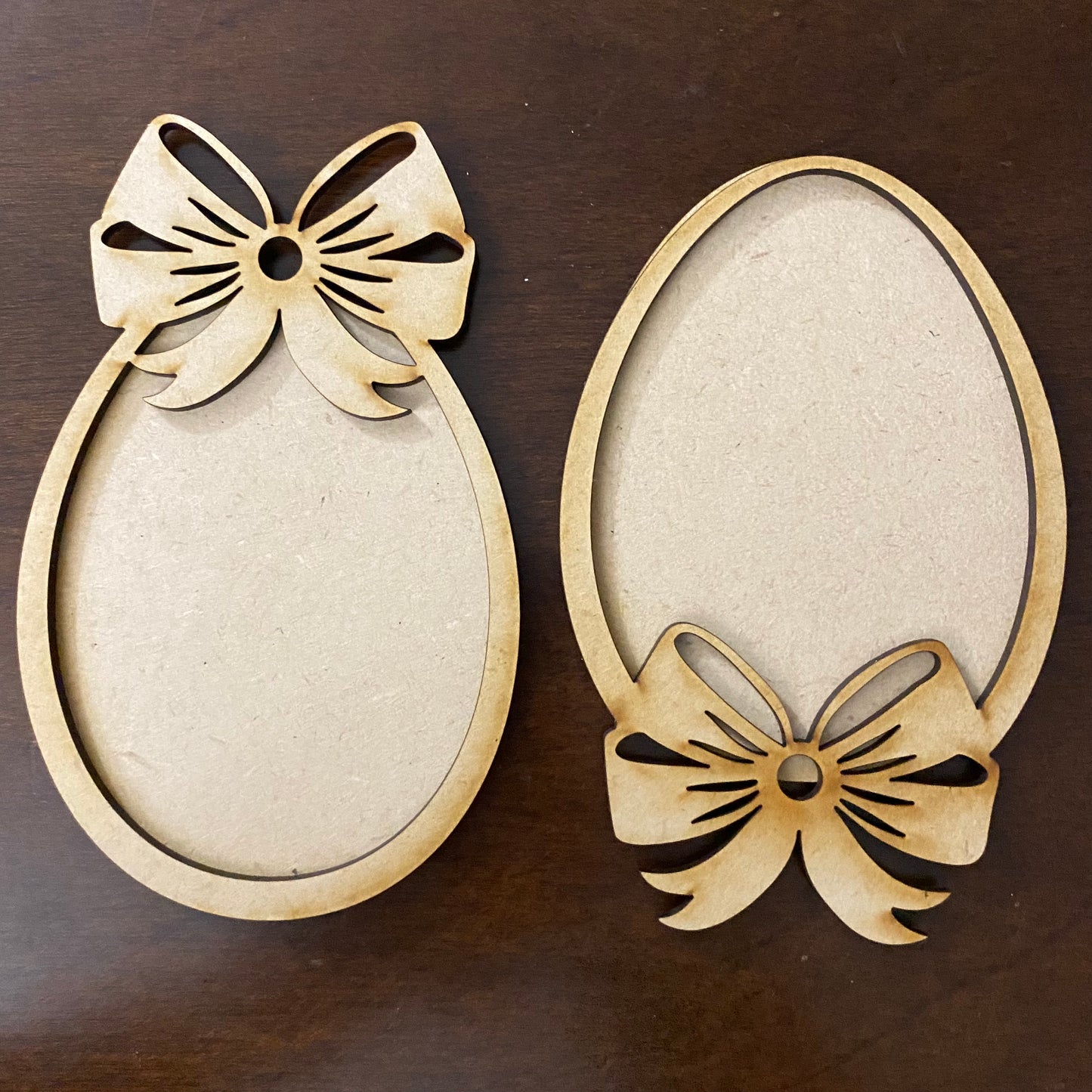 Set of 2 Easter Egg Ornaments with Bows
