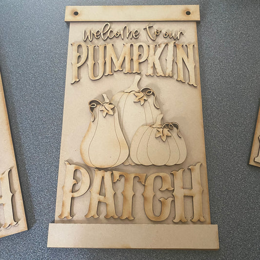 Pumpkin Patch Sign with framed - DIY