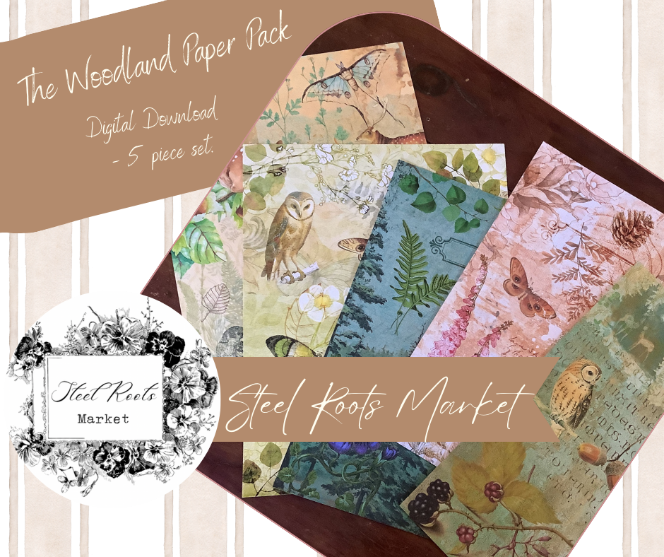 The Woodland Decoupage Paper Set – Digital Download