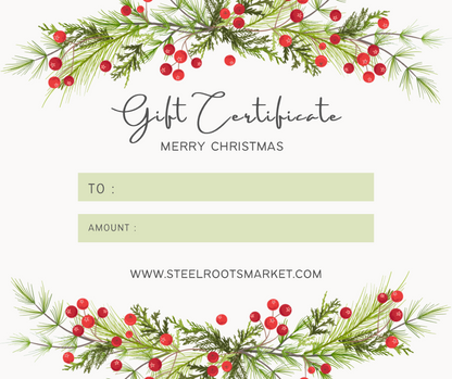 Steel Roots Market eGift Card - emailed