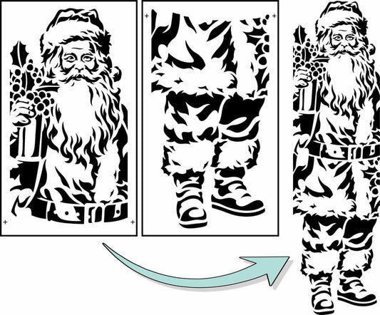 Santa Claus Porch Sign Stencils by JRV