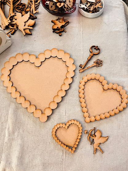 Scalloped Framed Hearts — Layered Creative Set (3 Sizes)