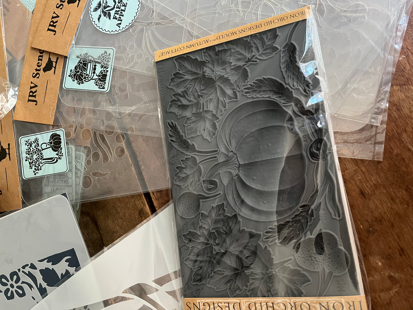 Autumn Cottage IOD Mould + FREE Surprise Stencil