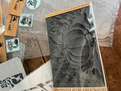 Autumn Cottage IOD Mould + FREE Surprise Stencil