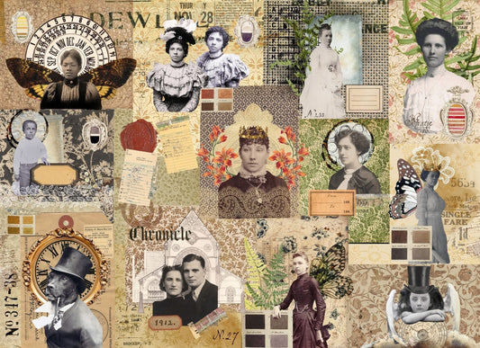 Photo Journal Masterboard -  Decoupage Paper - Roycycled