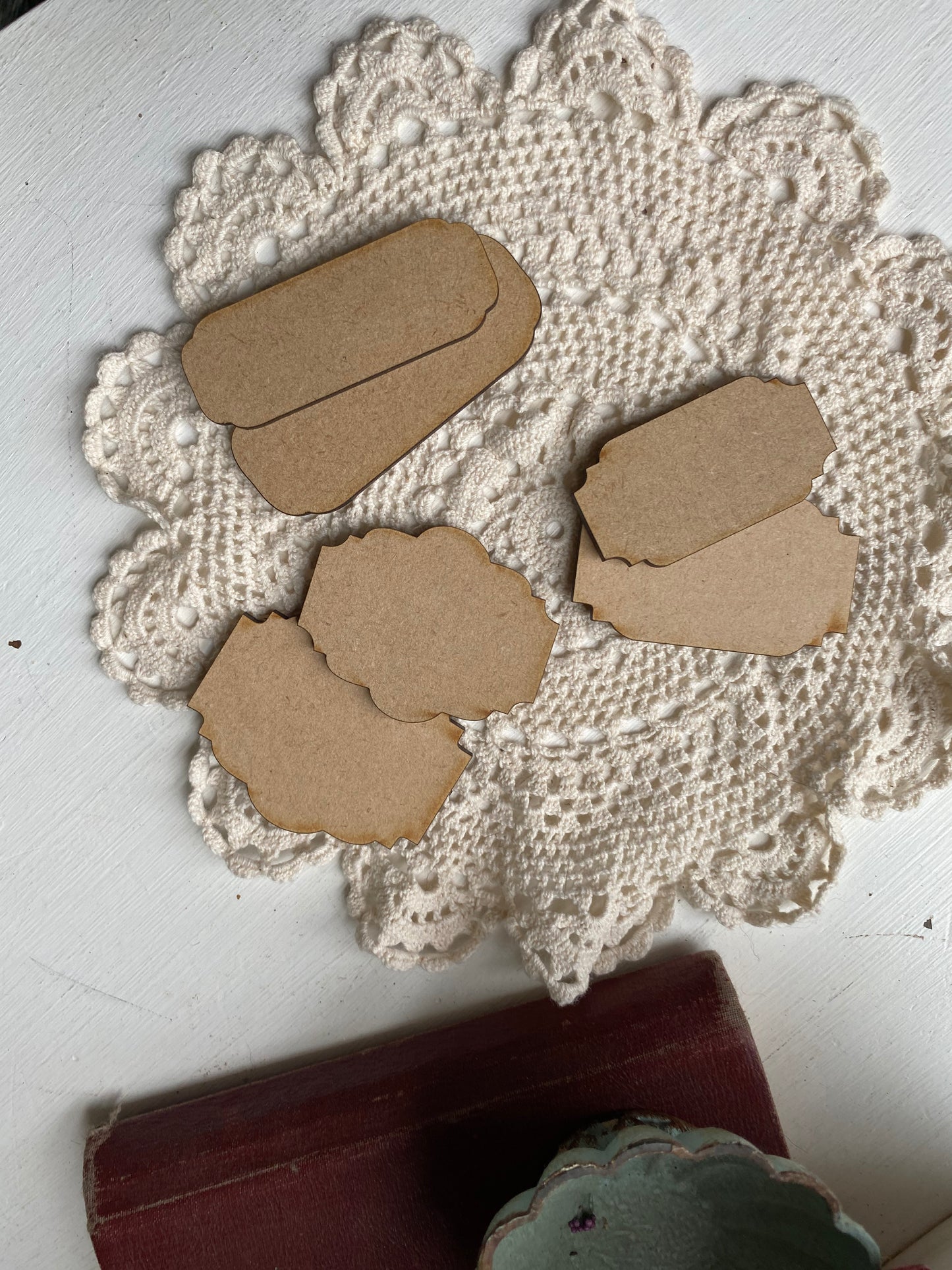 Small Layered Labels Set - Mdf DIY Surface
