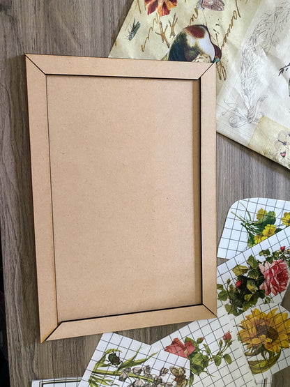 12x8” MDF Panel – Handmade Blank Surface for Decoupage, Mixed Media & DIY Projects