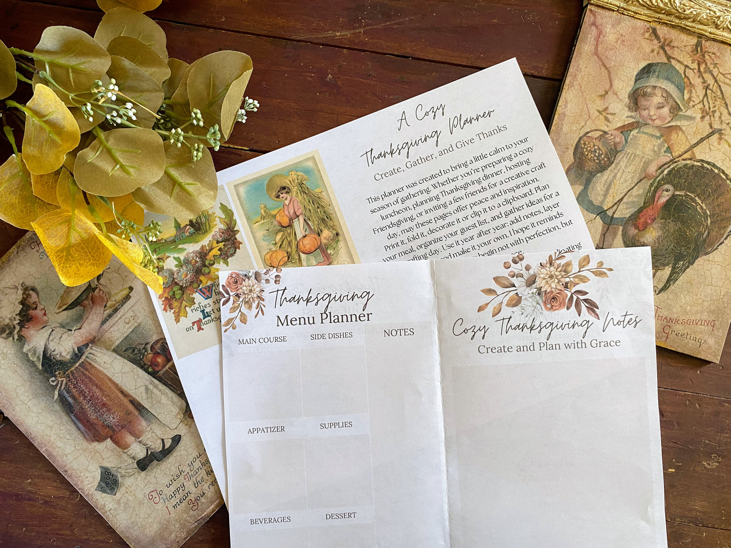 A Cozy Thanksgiving Planner | Free Printable from Steel Roots Market