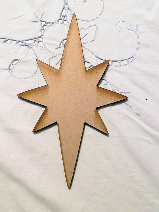 Small Christmas Star – 10.25” x 6.5” – Ornament or Layering Surface