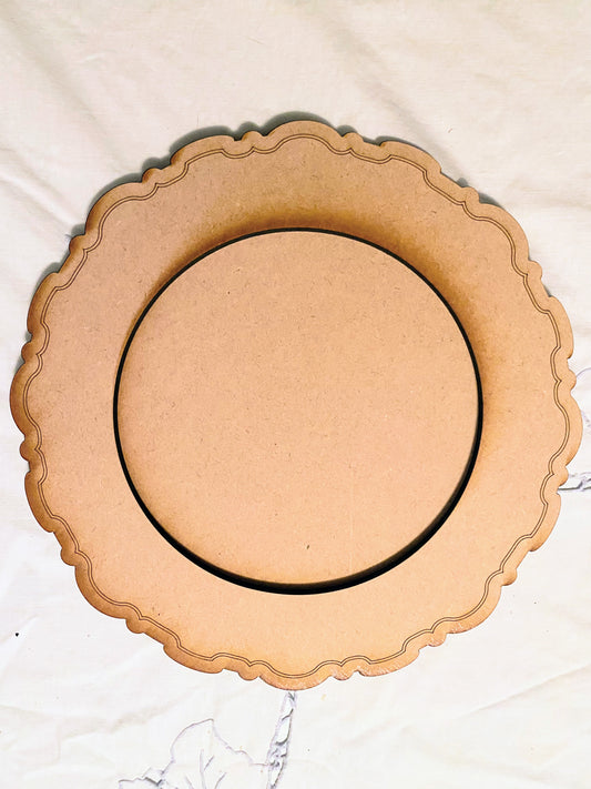 Faux Decorative Plate Kit – 10.75” Round – Layered MDF Surface