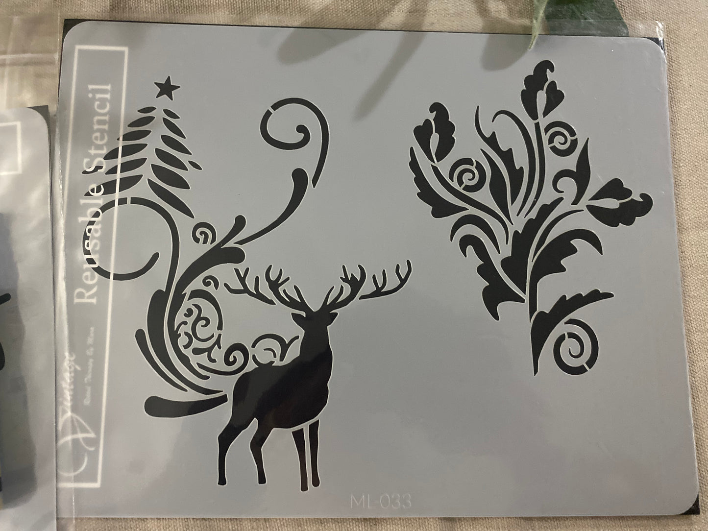 🎄 Limited Edition Bundle - 2  Christmas Stencils & Crystal Pen Bundle Vintage Retail Therapy By Mara + Pentart