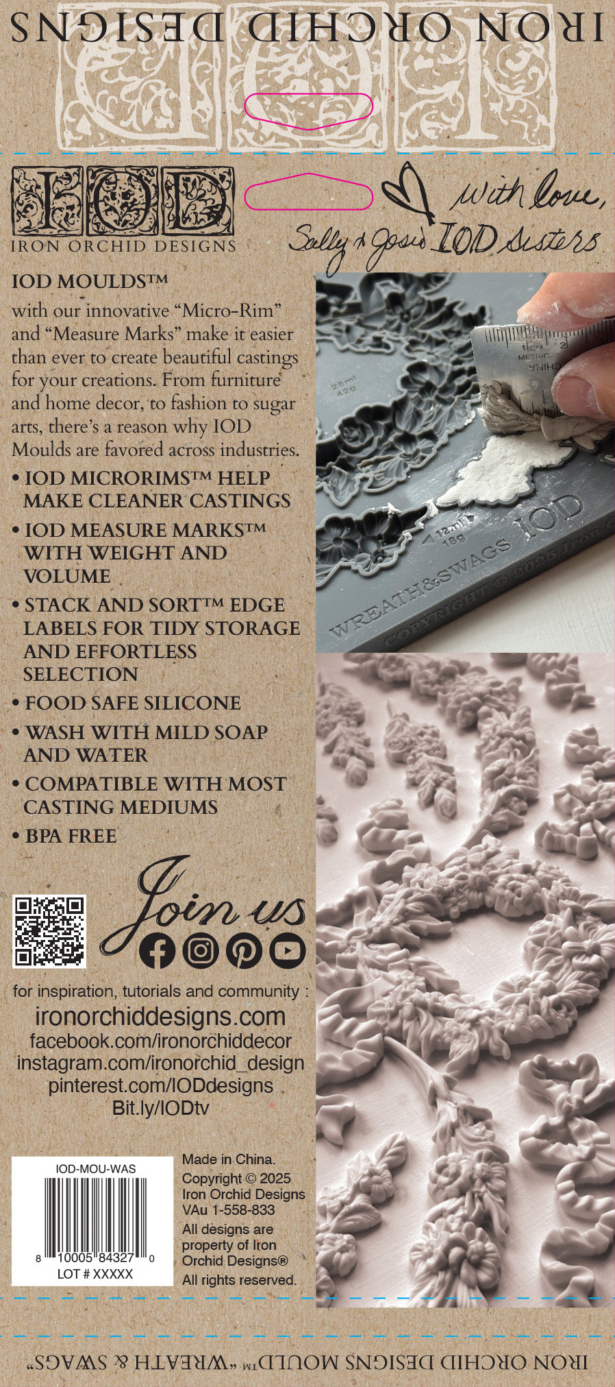 IOD - Wreath & Swags 6x10 IOD Mould