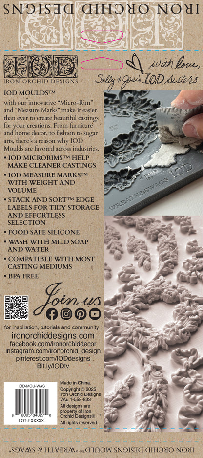 IOD - Wreath & Swags 6x10 IOD Mould