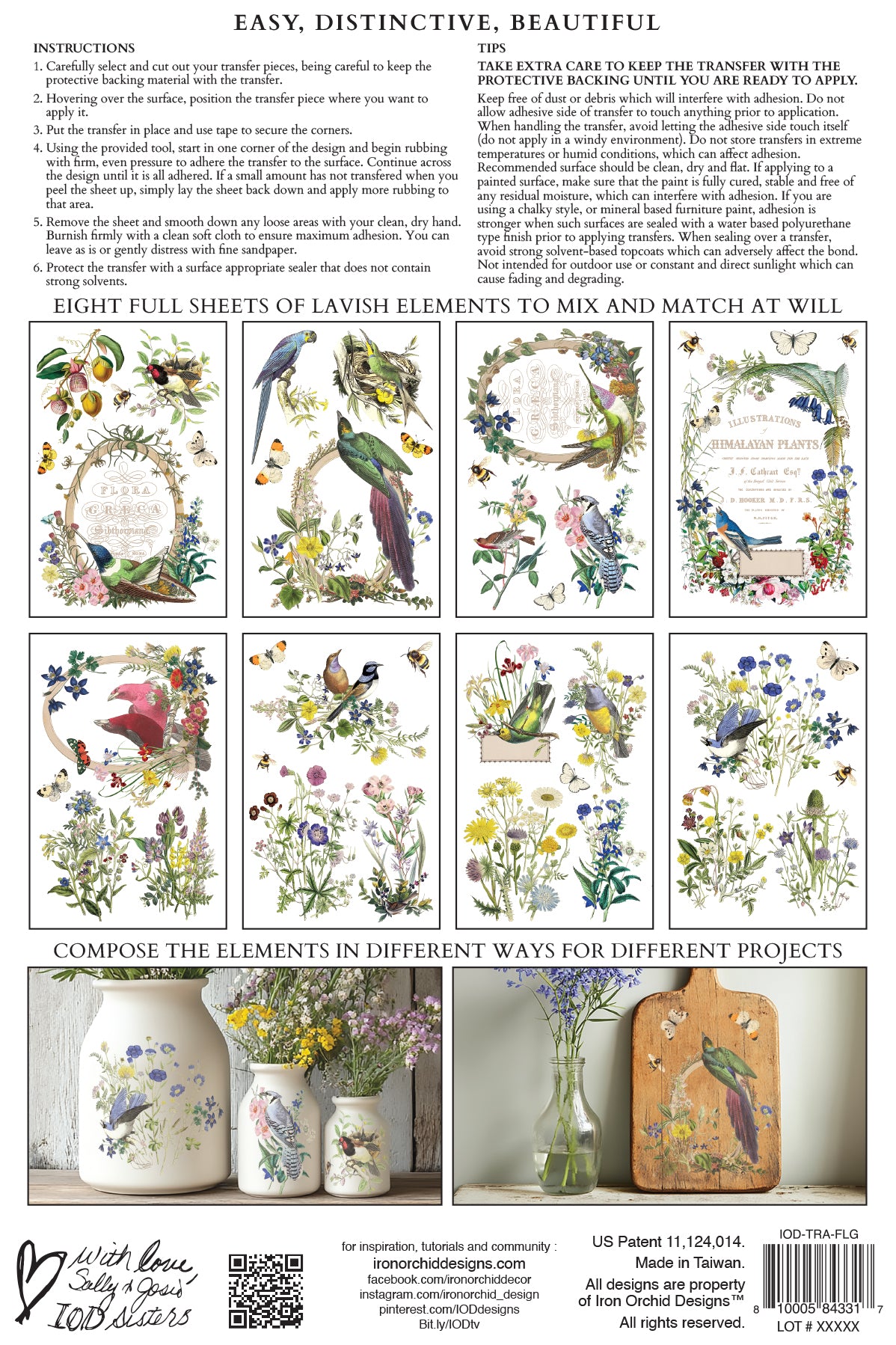 IOD -  Flora Greca TRANSFER 8 x 12” PAD