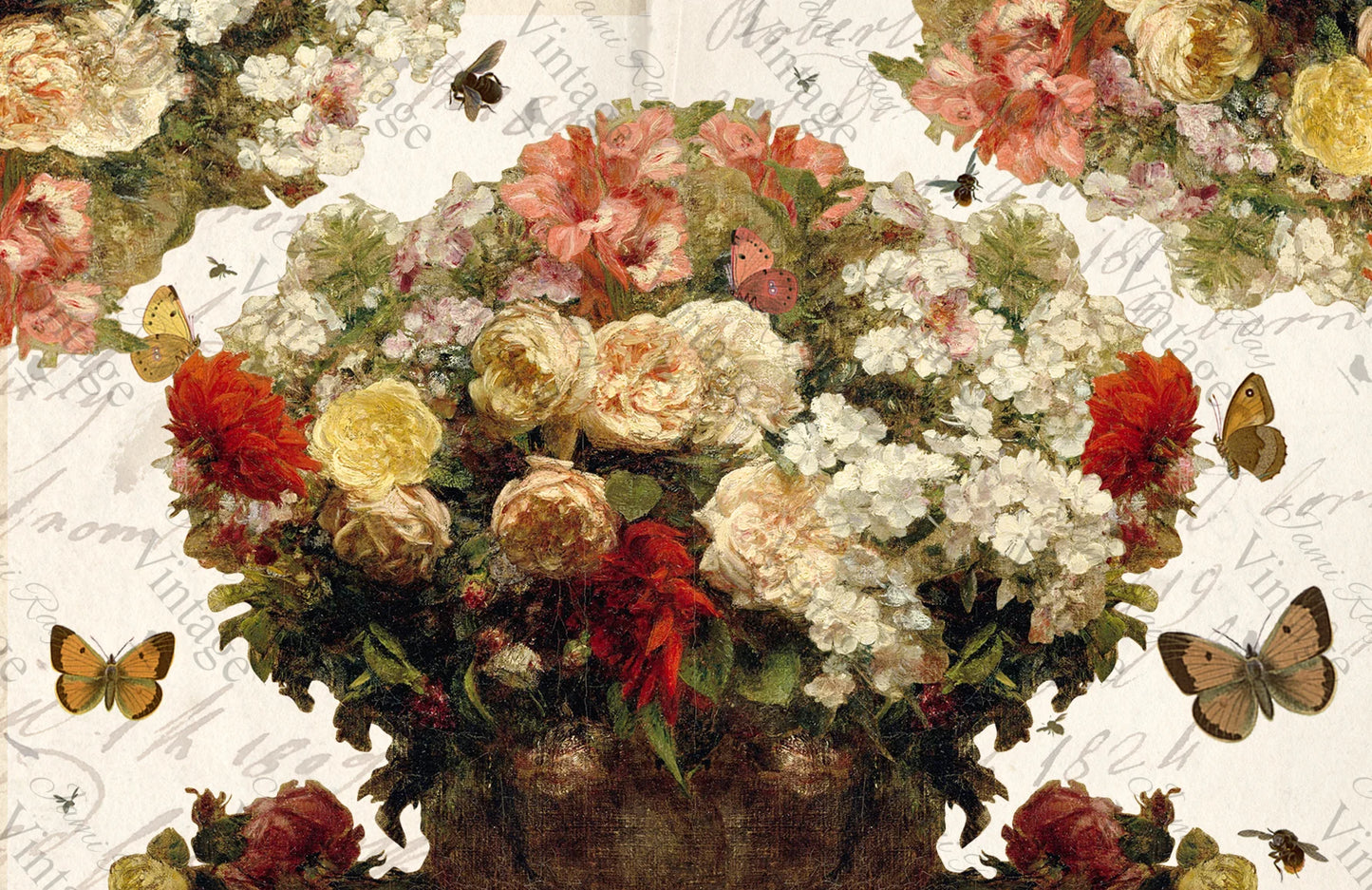 Bouquet of Flowers JRV Medium Rice Paper