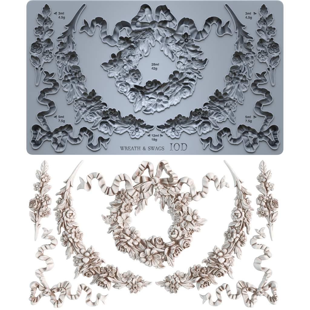 IOD - Wreath & Swags 6x10 IOD Mould