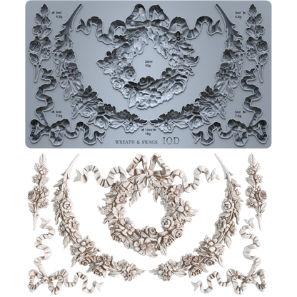 IOD - Wreath & Swags 6x10 IOD Mould