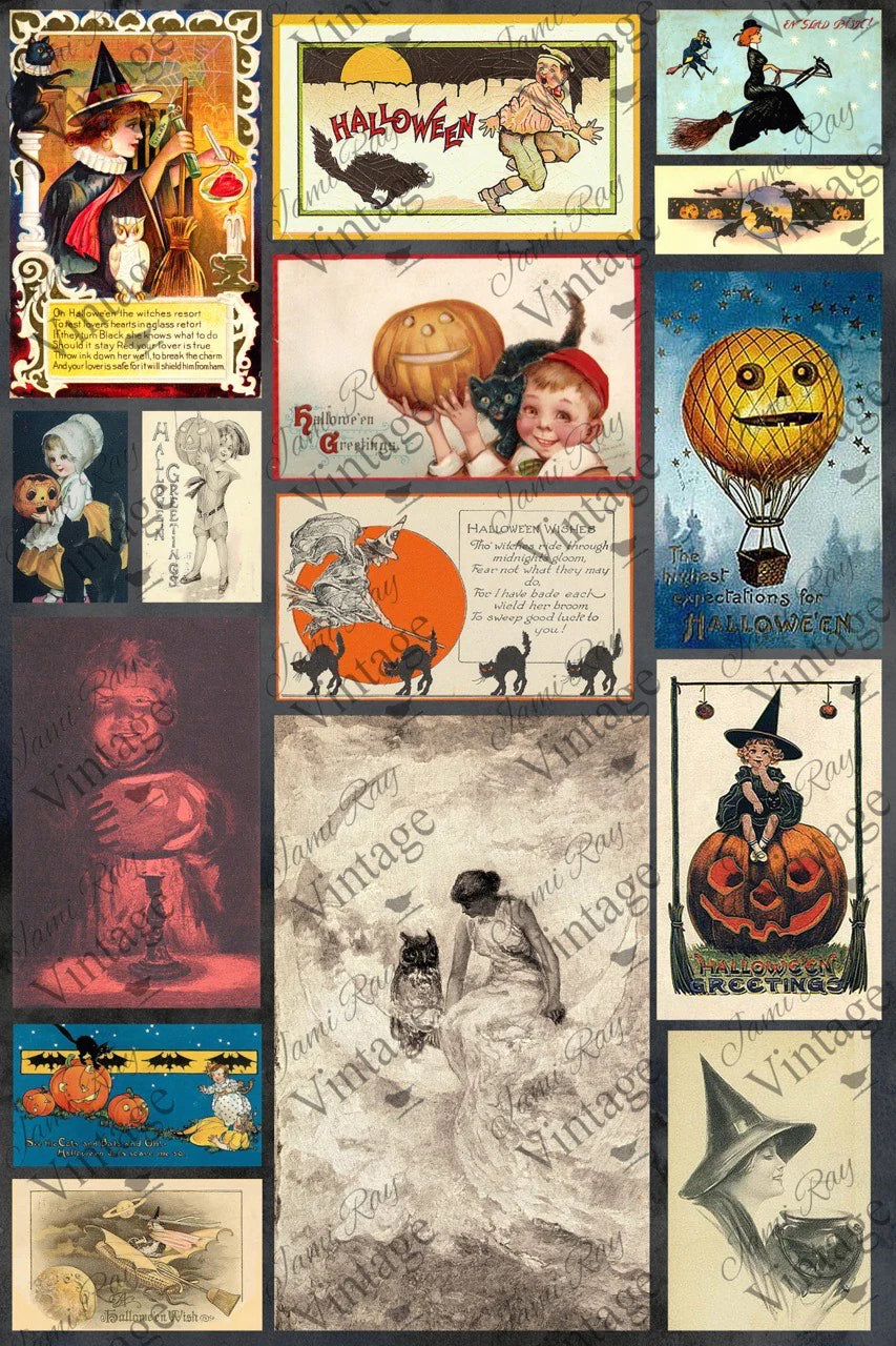 Vintage Halloween JRV decoupage Paper