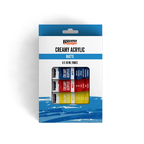Creamy Acrylic Paint Matte Set 6 Colors X Tube