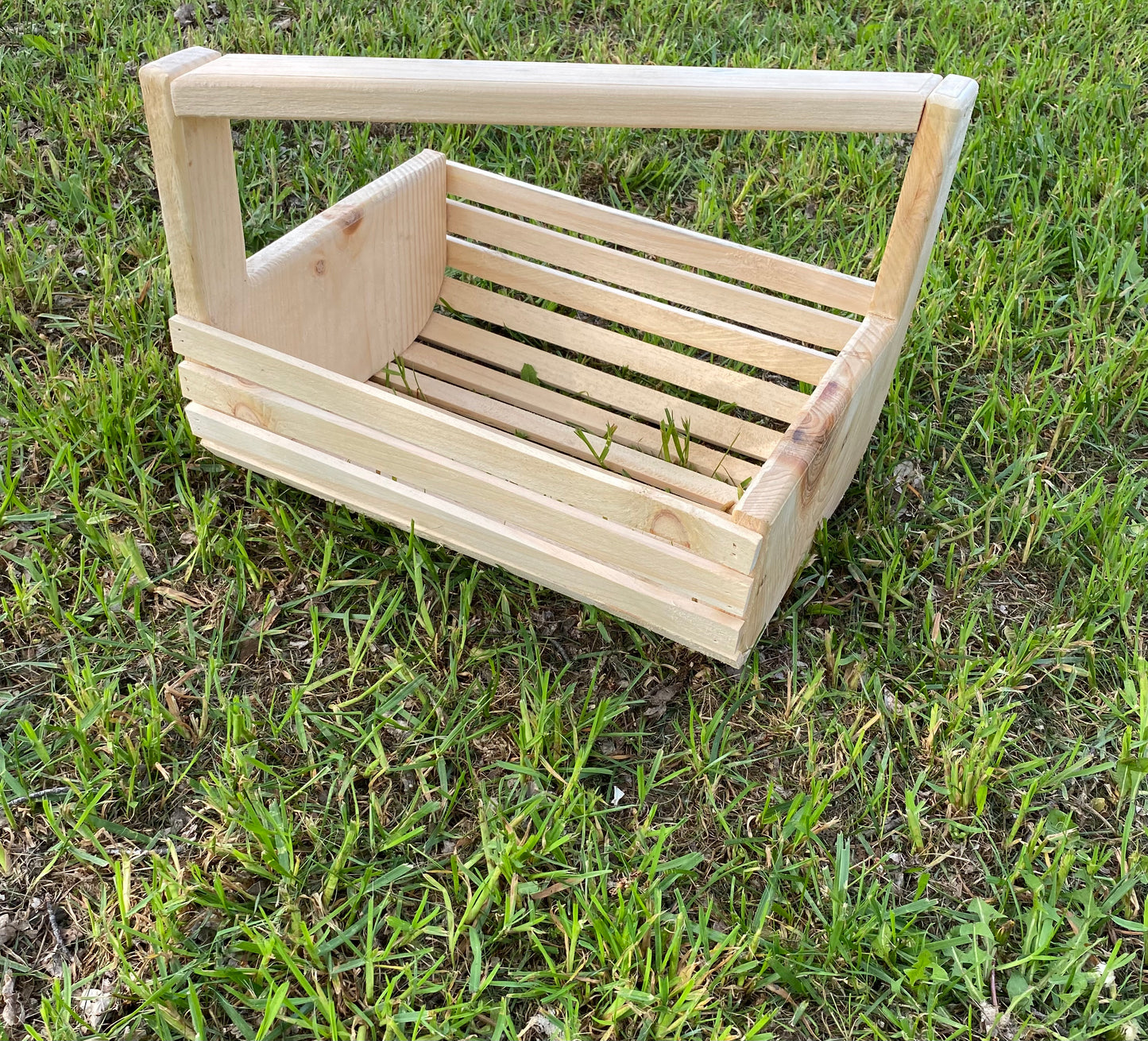 Garden Basket Handmade custom wooden basket with handle