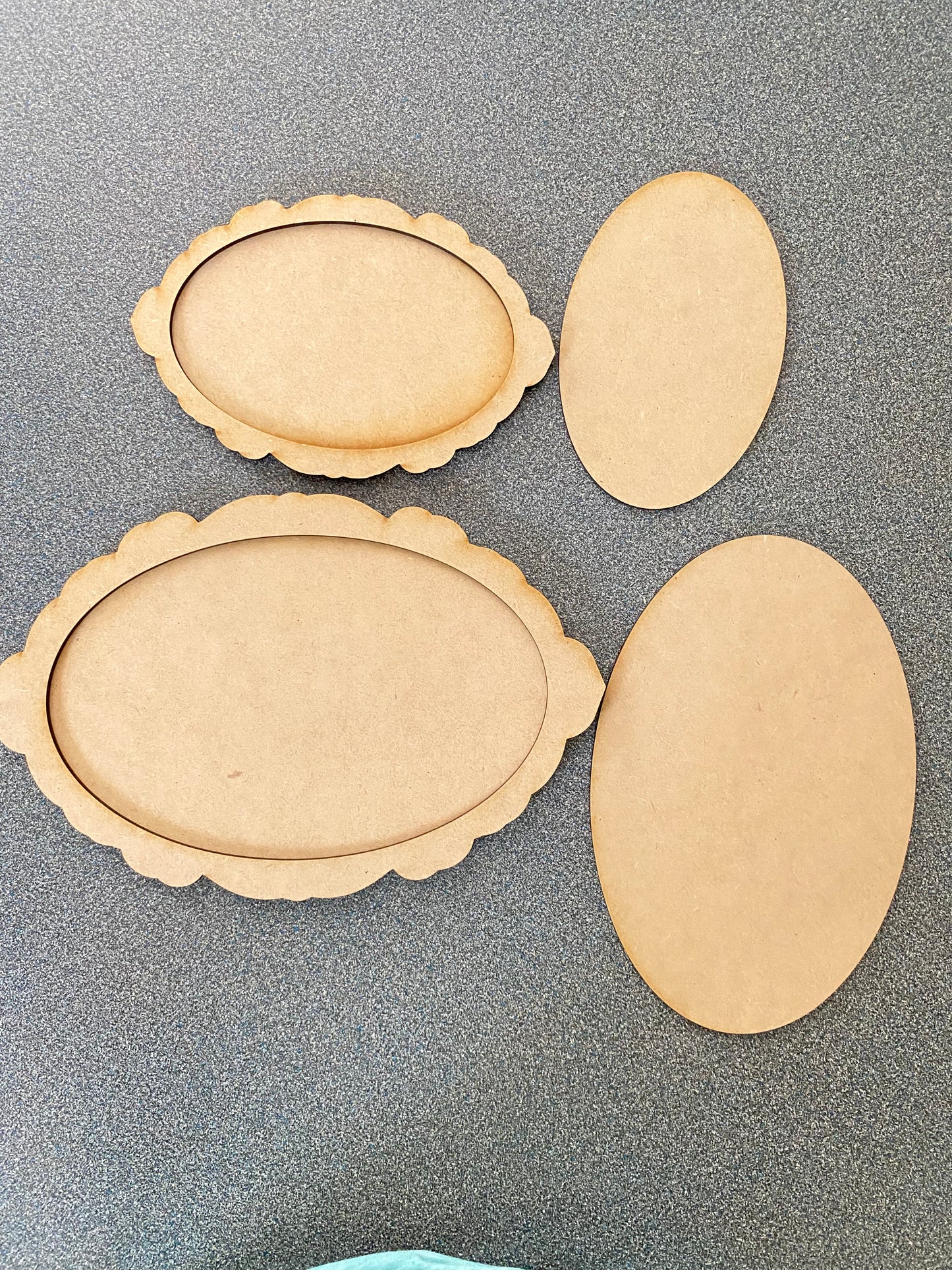 Oval Base with Scalloped Frame 2 piece set ~ DIY Surface