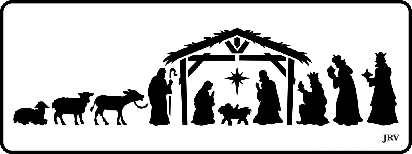 Nativity Scene Stencils by JRV