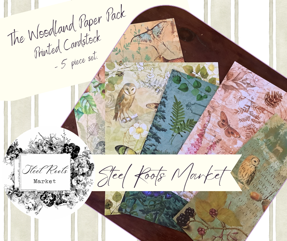 The Woodland Decoupage Paper Pack – Printed on Cardstock (5 Sheets)
