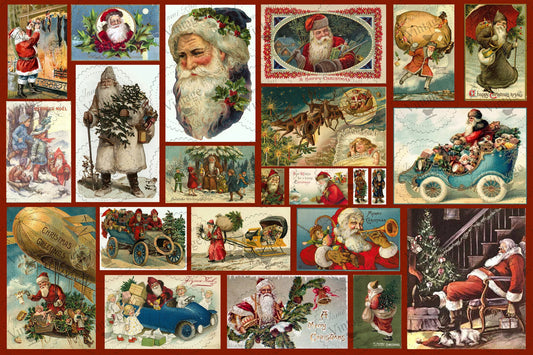 Santa Post Cards JRV decoupage Paper