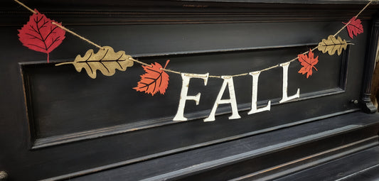 DIY - Fall Leaf Banner - unfinished