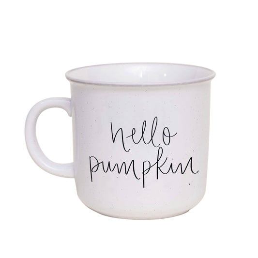 Hello Pumpkin Rustic Campfire Coffee Mug