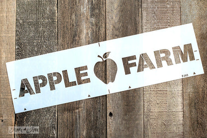 Apple Farm / You Cut Tree Farm Stencil