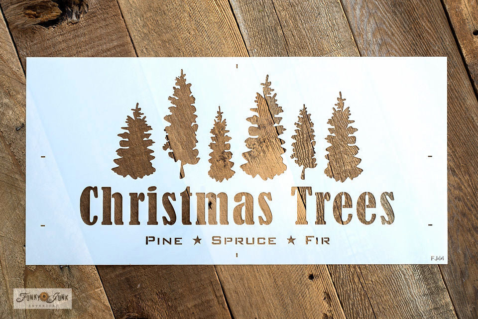 Christmas Tree Stencil - Funky Junks Old Sign Stencils