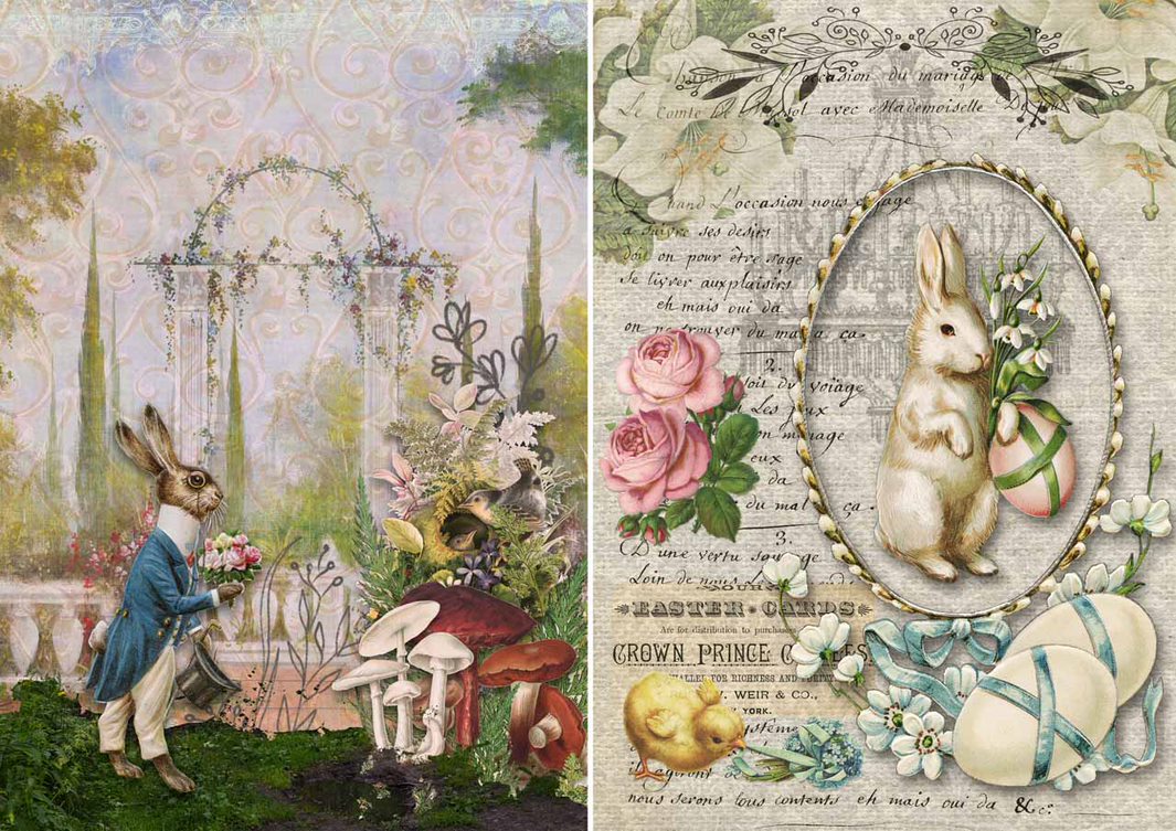Two Bunnies Rice Paper